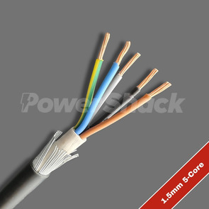 1.5mm 5 Core SWA Armoured Cable - 6495X