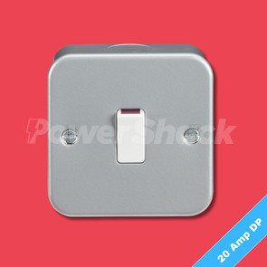 Knightsbridge Metal Clad 20A 1G DP Switch - 20A DP Switch