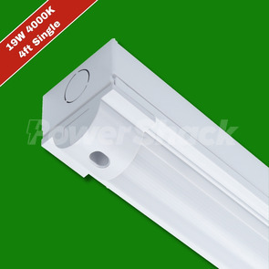 Lumineux Sutton LED Batten 4000K Single - White - Single - 4ft