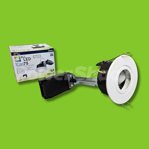 ALL LED ican 75 Fire Rated GU10 Downlight complete with Tilt Bezel - White - Tilt