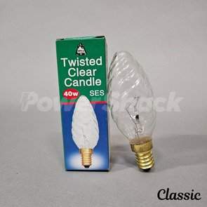 Bell Twisted Clear Candle Lamp - E14 - 40W - 35mm