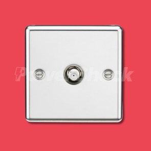 Knightsbridge Polished Chrome SAT TV Outlet