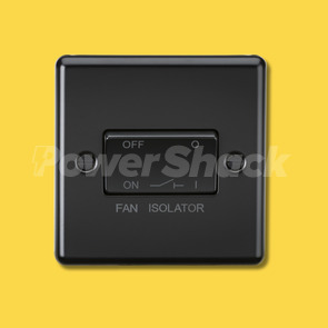 Knightsbridge 10AX Fan Isolator Switch - Matt Black