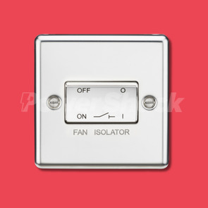 Knightsbridge 10AX Fan Isolator Switch - Polished Chrome