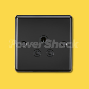 Knightsbridge 5A Unswitched Socket - Matt Black