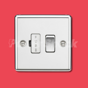 Knightsbridge 13A Switched Fused Spur Unit - Polished Chrome - Standard Spur