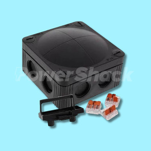 Wiska Combi 308  Junction Box - BLACK