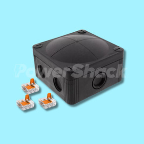 Wiska Combi 407  PVC IP66 Junction Box - BLACK