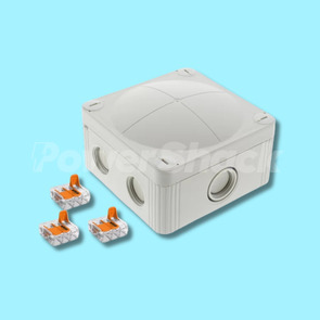 Wiska Combi 407  PVC IP66 Junction Box - GREY