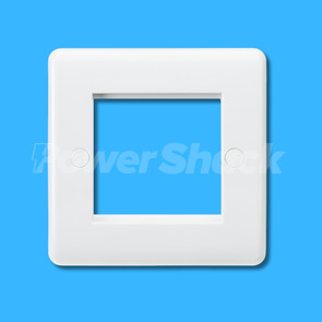 Knightsbridge Modular Data Face Plate - White Curved Edge - 2 Gang Plate