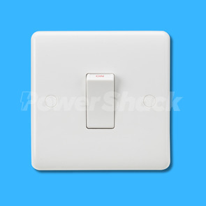 Knightsbridge 45A DP Switch White Rocker - 1 Gang Size