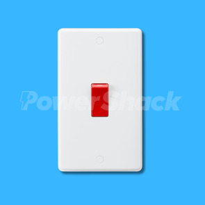 Knightsbridge 45A DP Switch Red Rocker