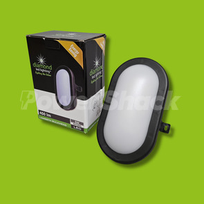 Diamond LED Lambeth Oval LED Bulkhead - Black - 4000K