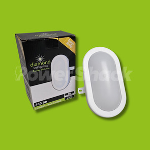 Diamond LED Lambeth Oval LED Bulkhead - White - 4000K