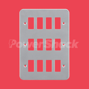 Knightsbridge Metalclad Grid Faceplate - 12 Gang Grid