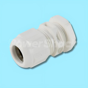 Wiska GLP20 20mm Compression Gland With Lock Nut - WHITE