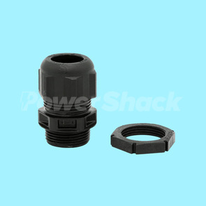 Wiska GLP25 25mm Compression Gland with Lock Nut - BLACK