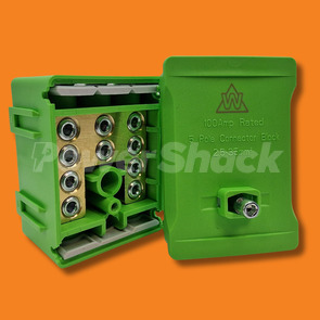 GPRO - 100amp 5 Way Terminal Block - Green