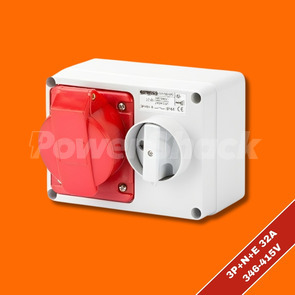 Gewiss 32A 3P+N+E 415V Switched Socket Outlet - IP44