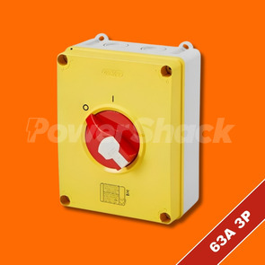 Gewiss Rotary Isolator Switch - 3 pole - IP66 - 63 amp - 3 Pole