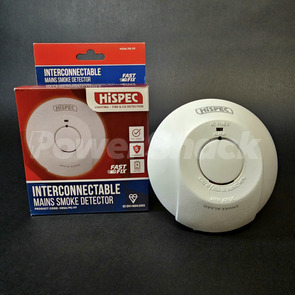 Hispec - Mains Smoke Detector with 9v Battery Backup