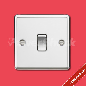 Knightsbridge 10AX 1G Intermediate Switch - Polished Chrome