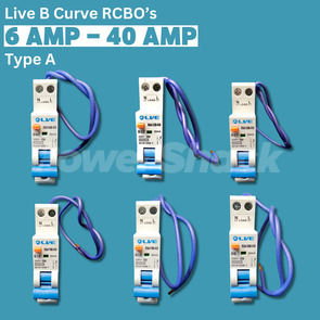 LIVE Electrical B Curve 30mA Mini RCBO - Type A