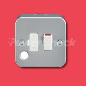 Knightsbridge Metal Clad 13A Switched Spur Unit - with Neon + Flex Outlet