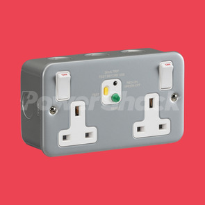 Knightsbridge 13A 2G DP RCD Switched Socket - 30mA (Type A)