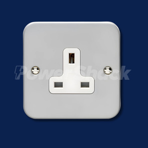 Eurolite 13Amp Metal Clad Unswitched Dp Socket