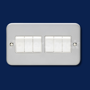 Eurolite Switch Metal Clad - 6 Gang - 2 Way