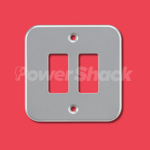 Knightsbridge Metalclad Grid Faceplate - 2 Gang Grid