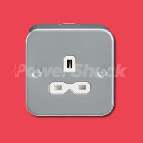 Knightsbridge Metal Clad 13A 1G DP Switched Socket - Unswitched