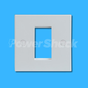 Knightsbridge White Modular Faceplate - Square Edge - 1G Plate