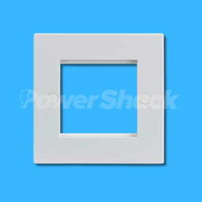 Knightsbridge White Modular Faceplate - Square Edge - 2G Plate