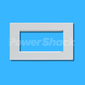 Knightsbridge White Modular Faceplate - Square Edge - 4G Plate