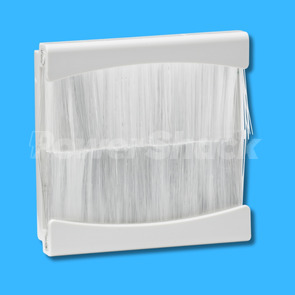 Knightsbridge Data Plate Brush Modules - 2 Gang - White