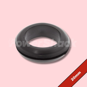 UNICRIMP Black Open Cable Grommets - Pack of 100 - 20mm