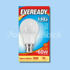 Eveready 8.8W LED GLS Lamp - 806lm - WARM WHITE - B22 - WARM WHITE