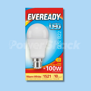 Eveready 13.8W LED GLS Lamps - Warm White - 1,521lm - B22  - WARM WHITE