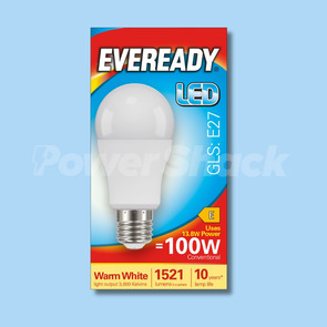 Eveready 13.8W LED GLS Lamps - Warm White - 1,521lm - E27 - WARM WHITE