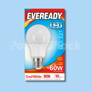 Eveready 8.8W LED GLS Lamp - 806lm - COOL WHITE - E27 - COOL WHITE