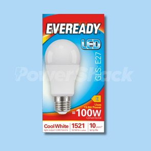 Eveready 13.8W LED GLS Lamps - Cool White - 1,521lm - E27 - COOL WHITE