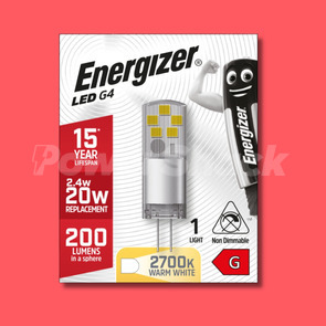 Energizer 2.4W LED G4 Lamp - 200lm - 2700k - WARM WHITE