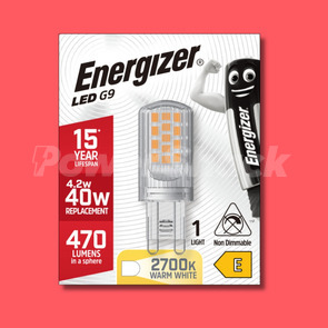 Energizer 4.2W LED G9 Lamp - 470lm - 2700k - WARM WHITE