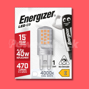 Energizer 4.2W LED G9 Lamp - 470lm - 4000k - COOL WHITE