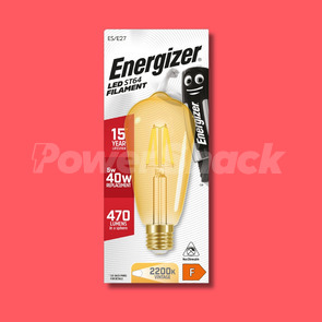 Energizer 5W LED Filament Gold ST64 - 470lm - E27 - NON DIMMABLE