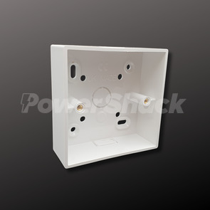 1 Gang PVC Pattress Back Box - Square Corners - 1 Gang - Square Corners