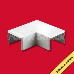 Univolt 16mm Mini Trunking Flat Angle - 16x40 - Flat Bend