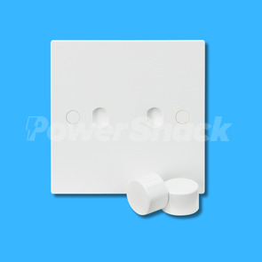 Knightsbridge Dimmer Plate with Matching Dimmer Cap - 2 Gang